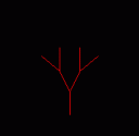 3 iterations: 2D tree, 26 degrees