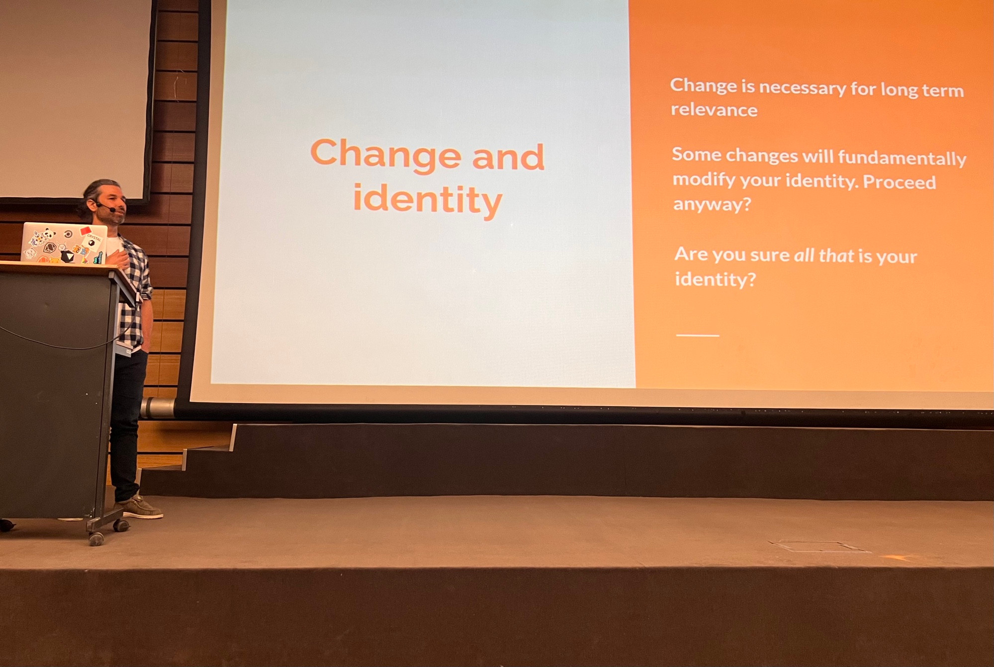 Giving the talk: Sometimes you need to change to stay the same